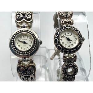 Geneva Elite Women's Watches (2) Vintage Style - Fresh Batteries - Adjustable